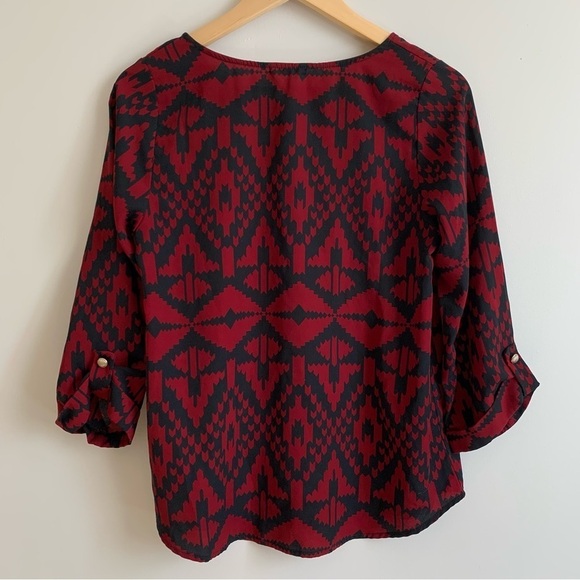 Everly Aztec Patterned Blouse - Picture 3 of 6